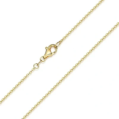 Abbildung von MATERIA Gold Ankerkette 925 Sterling Silber 1,2mm Halskette vergoldet in 40 80cm verfügbar #K61, Länge Halskette:80 cm