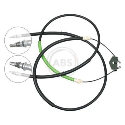 Abbildung von A.B.S. K17402 Handbremsseil 1445, 1305 Trommelbremse für Links /Rechtslenker FORD: FIESTA 5, Fusion Estate, 5 Van, MAZDA: 2 Hatchback