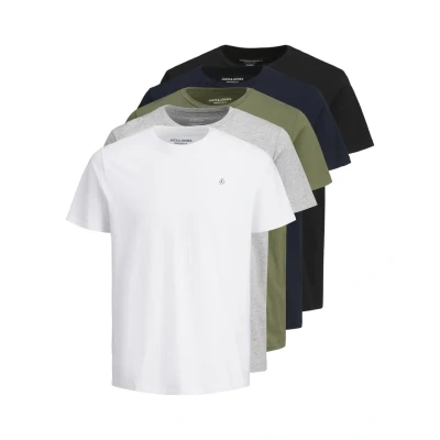 Abbildung von Jack &amp; Jones 5 PACK Tshirt basic, Herren, Größe: Medium, White