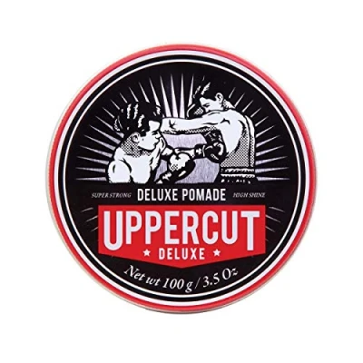 Abbildung von Uppercut Deluxe, Deluxe Pomade, High Shine and Strong Hold for Men, Starker Halt und hoher Glanz Pomade Herren, Wasserbasiert zur Klassischer Looks, 100g