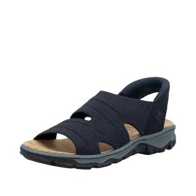 Abbildung von Rieker Sandale, Trekkingsandale, Outdoorsandale, Sommerschuh mit Elastik Einschlupf