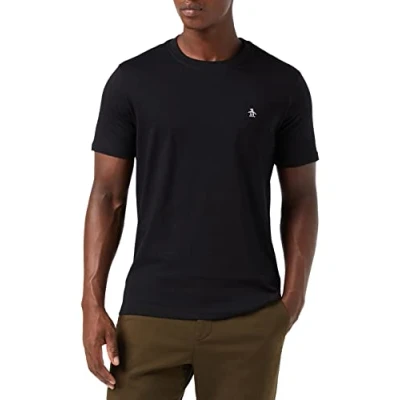 Abbildung von Original Penguin Herren kleinem Logo Stickerei T Shirt, True Black, 010, M