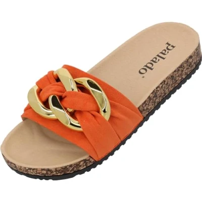Abbildung von Palado Geofo Pantolette flach, Damen, Größe: 42, Orange Schuhe