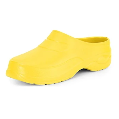 Abbildung von Ladeheid Damen und Herren leichte Eva Clogs Gartenclogs Gartenschuhe KL037 (Gelb1, 38 EU)