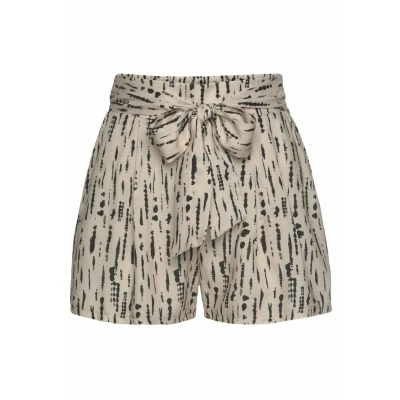 Abbildung von s.Oliver Shorts beigeschwarzbedruckt, Damen, Größe: 44, Beige schwarz bedruckt