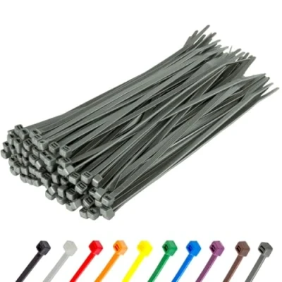 Abbildung von Gocableties Kabelbinder 100 Stück Silber/Grau, 300 mm x 4,8 mit 22,2 kg Zugfestigkeit, UV Beständig Set