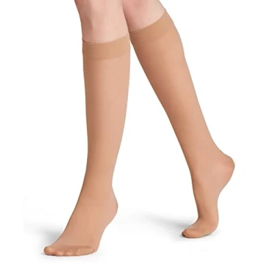 Abbildung von FALKE Damen Energize 30 DEN W KH transparent mit Kompression 1 Paar Kniestrümpfe, Hautfarben (Cocoon 4059), 39 40