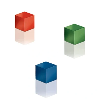 Abbildung von SIGEL BA725 Neodym Magnete Cube Design, eloxiertes Aluminium, 3 Stück, 11x11x11 mm SuperDym, für Glas Magnettafeln und Whiteboards, Klein
