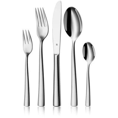 Abbildung von WMF Philadelphia Besteck Set 6 Personen, 30 teilig, Monobloc Messer, Cromargan Edelstahl poliert, glänzend, spülmaschinengeeignet
