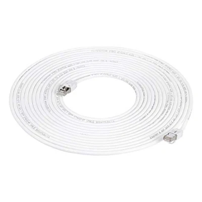 Abbildung von Amazon Basics High Speed Patchkabel, RJ45 Cat7, Gigabit Ethernet, 1 Stück, weiß, 15 m