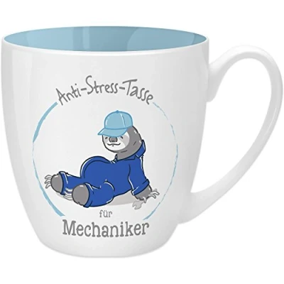 Abbildung von GRUSS &amp; CO Anti Stress Tasse Motiv &quot;Mechaniker&quot; mit Spruch, 45 cl, New Bone China Geschenk lustig 45497