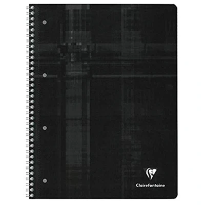 Abbildung von Clairefontaine 82510C Collegeblock mit Ringbuchlochung, DIN A4+ 22,5x29,7cm, mikroperforiert, 80 Blatt blanko, Lineatur 20, 90g, farbig sortiert, 1 Stück