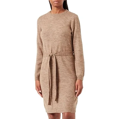 Abbildung von Pieces Pcjuliana Oneck Dress Strickkleid, Damen, Größe: Medium, Fossil