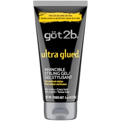 Abbildung von Schwarzkopf got2b Geklebtes Ultra Styling Haargel, starker Halt für bis zu 72 Stunden, keine weißen Rückstände, Kantenkontrolle, vegan, silikonfrei, 170 g, Verpackung kann variieren