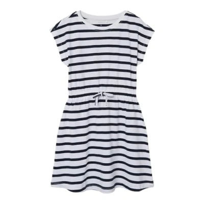 Abbildung von NAME IT Mädchen Nkfmie Ss Dress Noos Kleid, Dark Sapphire/Stripes:y/D Stripes, 152