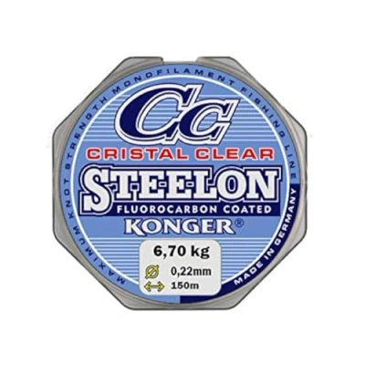 Abbildung von Konger Angelschnur Cristal Clear Fluorocarbon Coated 0,12 0,50mm/150m Monofile Super stark ! (0,22mm / 6,70kg)