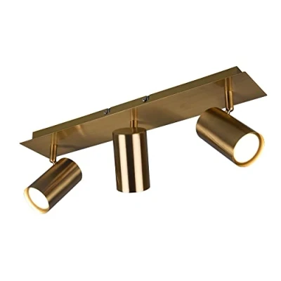 Abbildung von Trio Leuchten Spotbalken Marley 802400304, Metall Altmessing, exklusiv 3x GU10