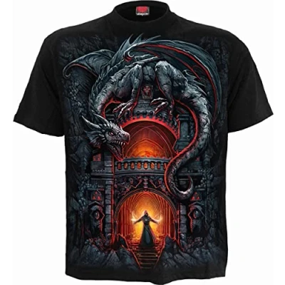 Abbildung von Spiral Dragon&#039;s Lair T Shirt Schwarz L