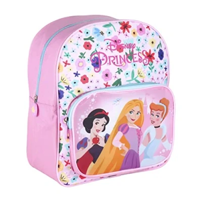 Abbildung von CERDÁ LIFE&#039;S LITTLE MOMENTS Mädchen Kleiner Kindergartenrucksack mit Disney Prinzessinnen Transparente Vortasche und Verstellbare Gepolsterte Griffe Rucksack, Rosa