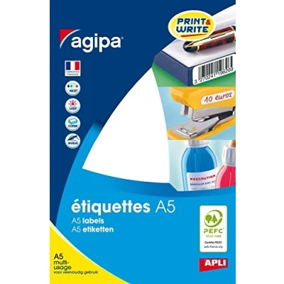Abbildung von agipa 114021 Universal Etiketten, 35 x 15 mm, weiß