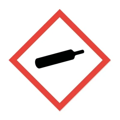 Abbildung von Gefahren Aufkleber I Wetterfeste Folie mit UV Schutzlaminat Gefahrenstoff Symbol GHS04 Gasflasche Bezeichnung 10 x cm GHS Kennzeichnung Warnung Achtung Hinweis hin_163