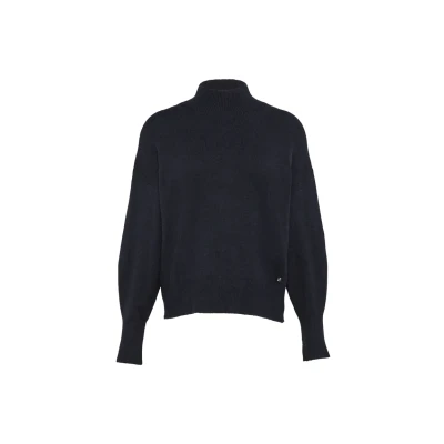 Abbildung von s.Oliver MIT Stehkragen Strickpullover, Damen, Größe: 44, Navy