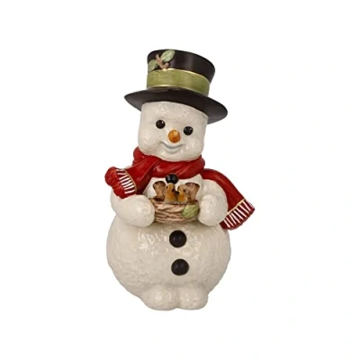 Abbildung von Goebel Figur Schneemann Zwitscherndes Vogelpaar Schneemänner Weihnachten