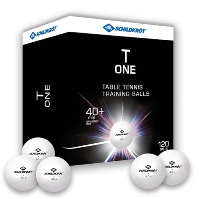 Abbildung von Schildkröt Tischtennisball T One, Trainingsball in Poly 40+ Qualität, 120 Stk. im Großkarton, weiß, 608522