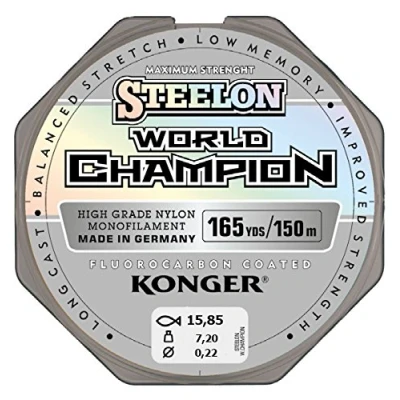 Abbildung von Angelschnur KONGER World Champion Fluorocarbon Coated 0,10 0,30mm/150m Monofile Schnur super stark ! (0,22mm / 7,20kg)