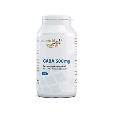 Abbildung von Vita World GABA 500mg 120 Vegi Kapseln Apotheken Herstellung Gamma Aminobuttersäure