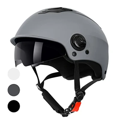 Abbildung von Westt Scooter Helm Fahrradhelm Skaterhelm für Herren und Damen E Bike Roller mit getöntem Sonnenvisier Jugendliche Erwachsene
