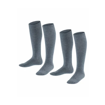 Abbildung von Esprit FOOT LOGO 2PACK UNI Kniestrümpfe für Kinder, Größe: 35 38, Light greymel