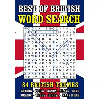 Abbildung von Word Search Puzzle Books for Adults: British Themed Wordsearch Activity Book 84 Large Print Puzzles (UK Spelling)