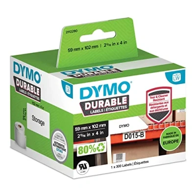 Abbildung von DYMO LW Kunststoff Etiketten 59x102mm 300St weiß permanent