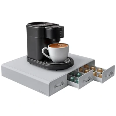 Abbildung von Coffee capsule triple drawer grey