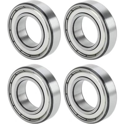 Abbildung von TUZUK 4 Stück 6205 ZZ Kugellager Abgedichtet 25x52x15mm Vorgeschmiert/Chromstahl/Gummi Doppeldichtung, 6205ZZ Rillenkugellager