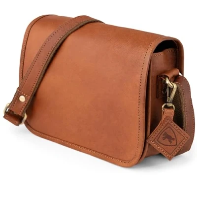 Abbildung von Berliner Bags Vintage Umhängetasche Lisbon, kleine Schultertasche aus Leder, Crossbody Bag, Handtasche für Damen Braun