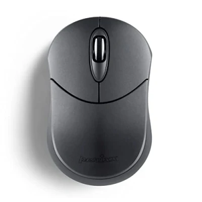 Abbildung von Perixx PERIMICE 802 kabellose Bluetooth Maus, tragbares Design, kompatibel mit Windows, iOS, und Android PC, Laptop, Tablet, Smartphone, Graphitgrau, 12177, Silber