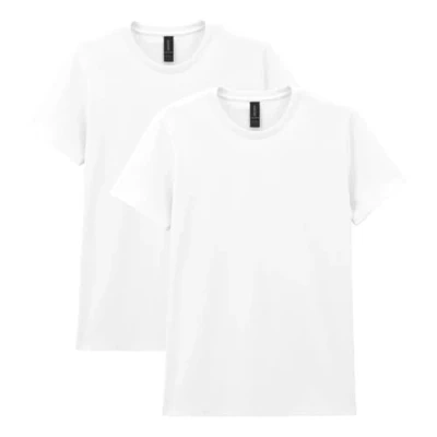 Abbildung von Gildan Damen Erwachsene, schwere Baumwolle, 2er Pack T Shirt, Weiß, Groß