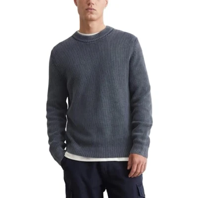 Abbildung von Marc O&#039;Polo Denim Longsleeve CREW NECK Strickpullover, Herren, Größe: Medium, True navy