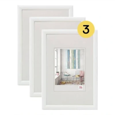 Abbildung von walther design Bilderrahmen weiss 20 x 30 cm 3er Pack, Trendstyle Kunststoffrahmen KP030W3