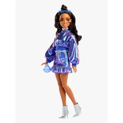 Abbildung von Barbie Anziehpuppe »Barbie Deluxe Style im blauen Metallic Outfit«