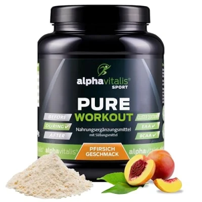 Abbildung von PURE INTRA WORKOUT Shake EISTEE PFIRSICH 800g Cluster Dextrin Pulver + EAA Mineralien Hochverzweigtes zyklisches Dextrin, freie Aminosäuren, BCAA