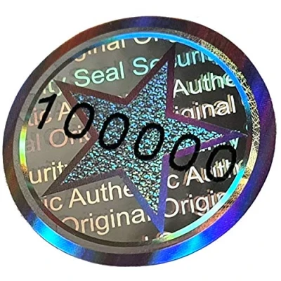 Abbildung von 1320 Stk 3D Hologramm Siegel 20mm silber glänzend Sicherheitssiegel, Qualitätssiegel, Garantiesiegel, Sicherheitsetiketten, Etikett selbstklebend, Antifake Security
