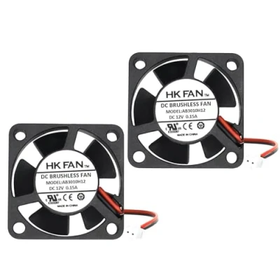 Abbildung von 2 Pack 30 mm x 10 3010 12 V Kugellager bürstenloser DC Lüfter, Pin