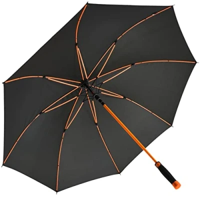 Abbildung von iX brella XXL Stockschirm Fiberglas Golf Automatik Schwarz Orange