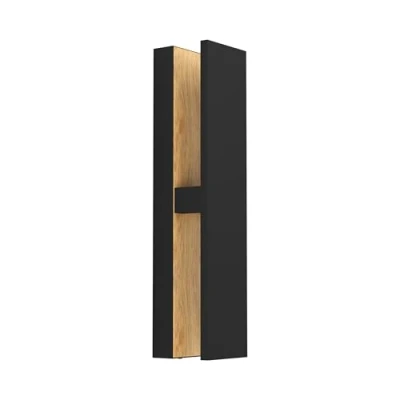Abbildung von Eglo 900291 Wandleuchte COSTORIO schwarz, braun LED 11,7W L:37cm H:8cm IP44 3000K