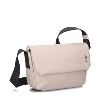 Abbildung von Zwei Umhängetasche Cargo CA60 Messenger Bag 3 Liter hochwertiges Hydroflex Material praktisches Schlüsselband verstellbarer Gurt sportliche Crossbody für Damen Herren &amp; Teenager (sand)