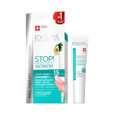 Abbildung von Eveline Cosmetics Nageltherapie Professionelle Nagelhautentferner Creme Gel mit Avocadoöl, Verhindert Einreißen und Risse, 12 ML
