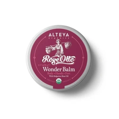 Abbildung von Alteya Bio Wunderbalsam Rose 90gr USDA Organic zertifiziert Rein Natürlich Hautpflege für Körper, Hände und Füße auf der Basis von ätherischem Rosenöl (Damaszener Rose) in therapeutischer Qualität